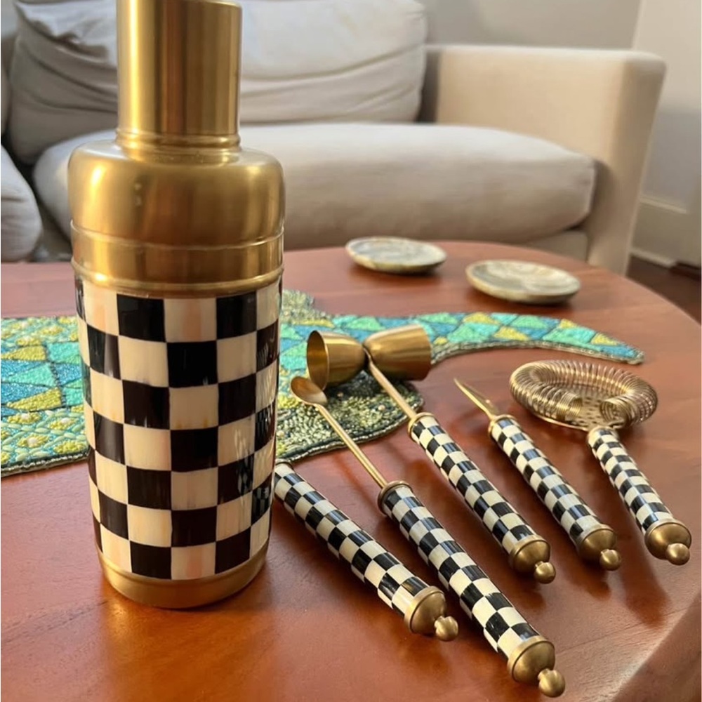 MacKenzie-Childs Courtly Check Bar Set